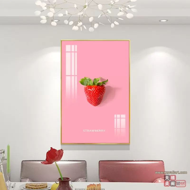 抽象 单幅 装饰画 现代简约 餐厅背景墙挂画 晶瓷画