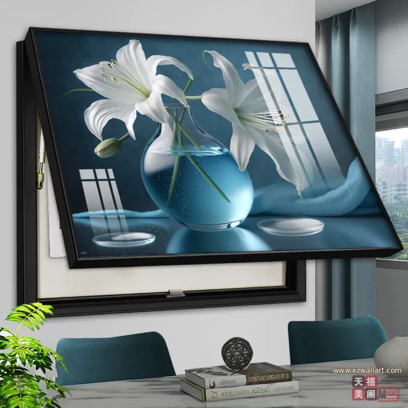 抽象 单幅 装饰画 现代简约 客厅背景墙挂画 晶瓷画