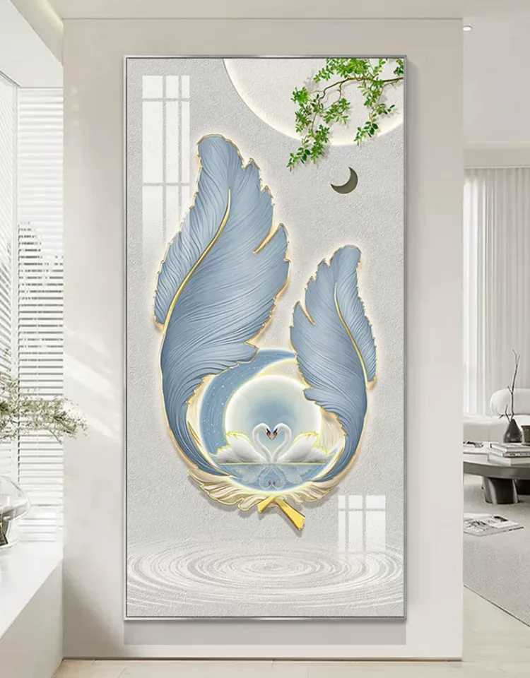 抽象 单幅 装饰画 奶油风 玄关背景墙挂画 晶瓷画