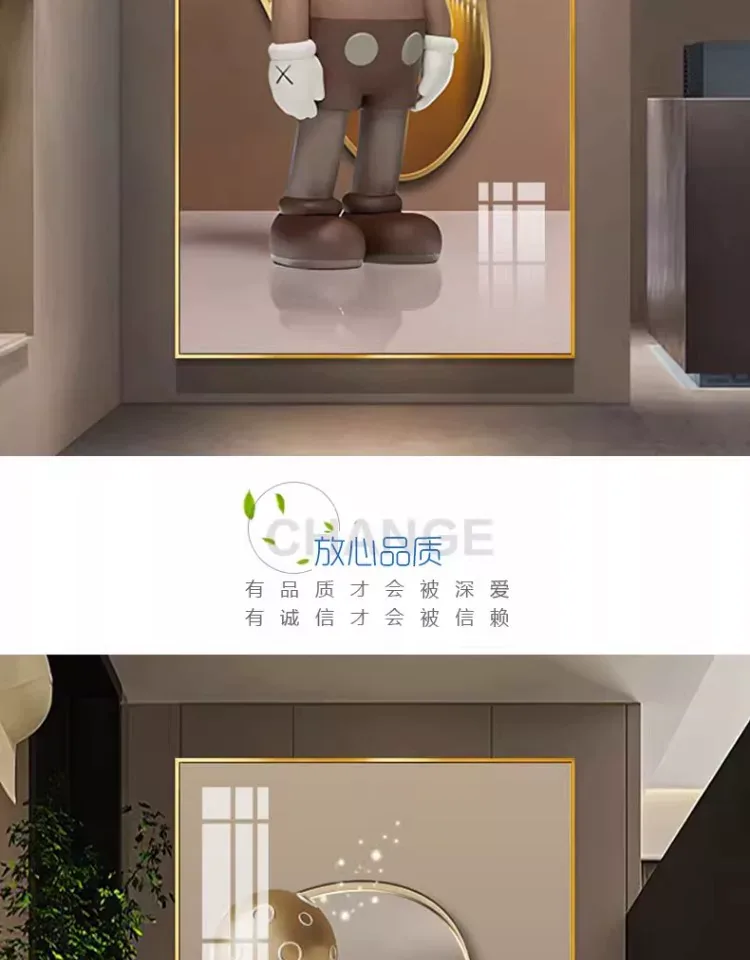抽象 单幅 装饰画 轻奢风 玄关背景墙挂画 晶瓷画