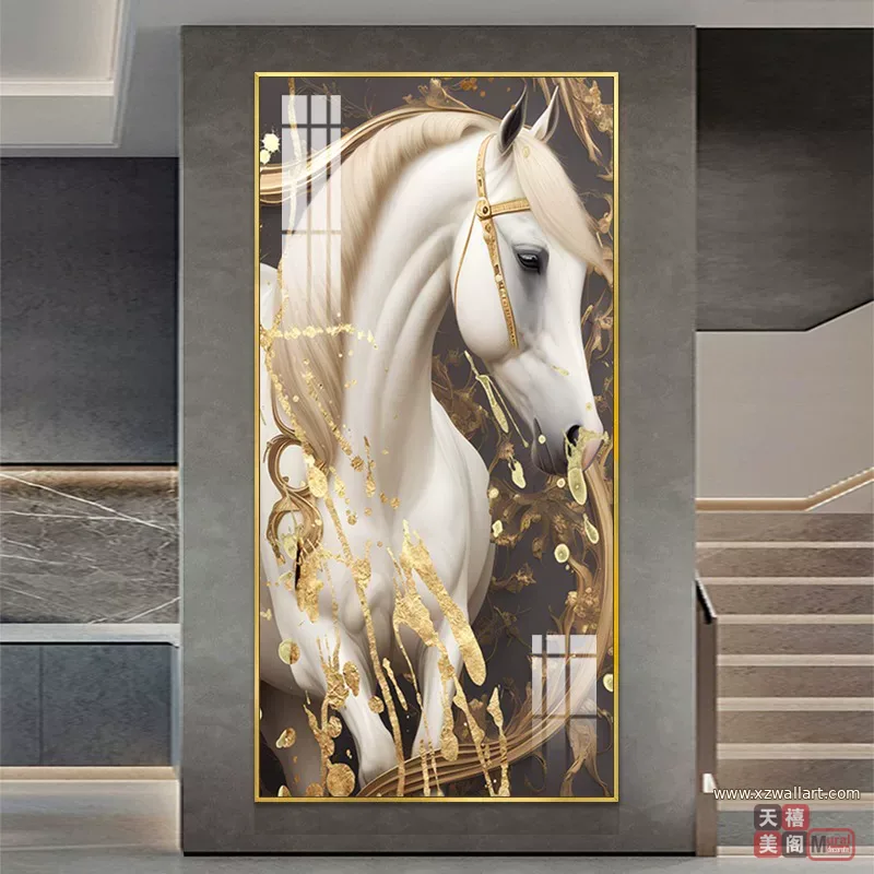 抽象 单幅 装饰画 现代简约 玄关背景墙挂画 晶瓷画