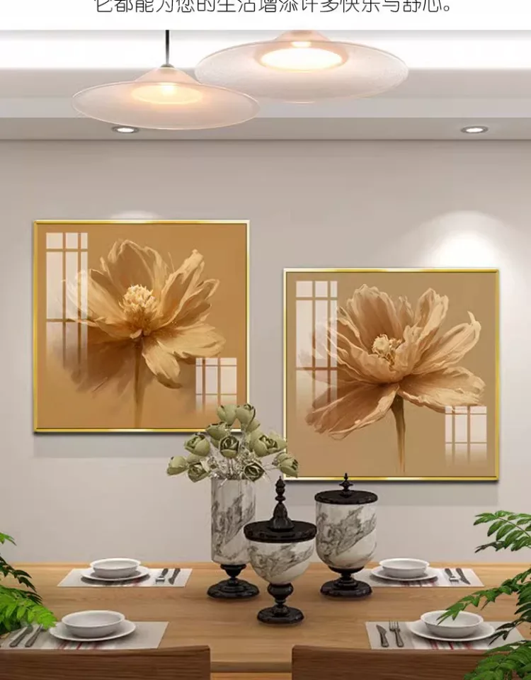 花 单幅 装饰画 现代简约 餐厅背景墙挂画 晶瓷画