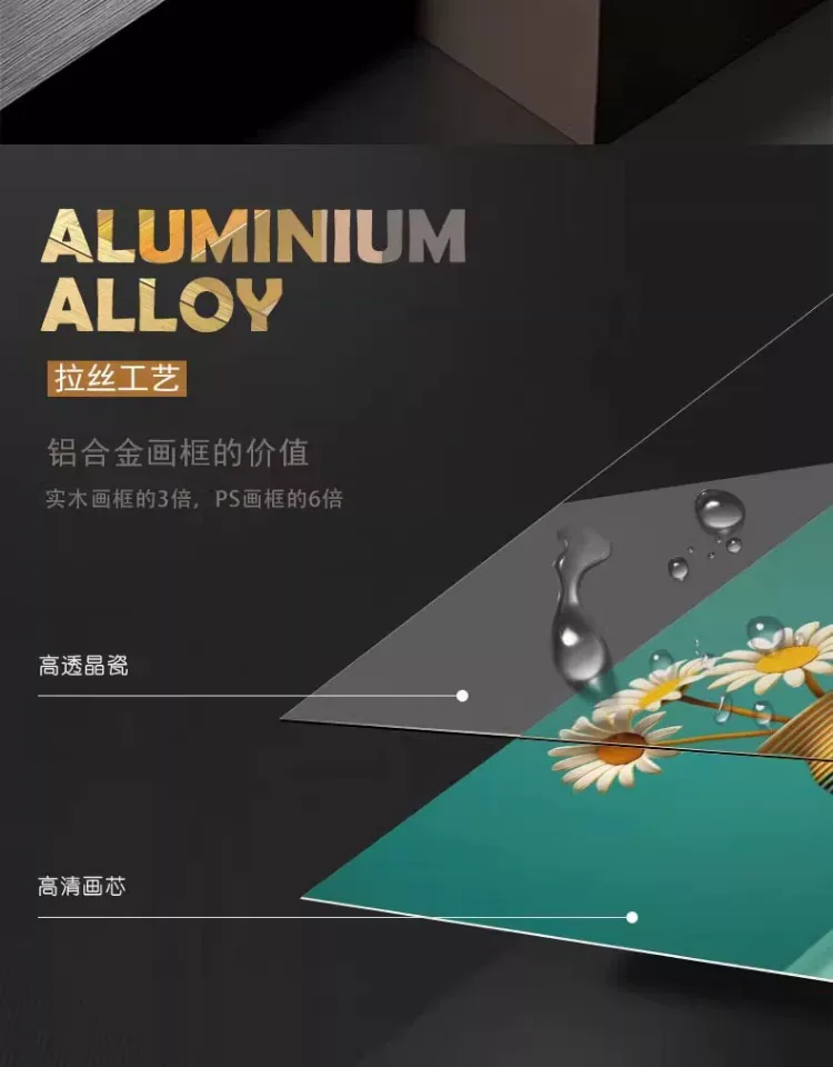 抽象 单幅 装饰画 北欧风 餐厅背景墙挂画 晶瓷画