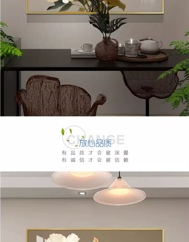 花 单幅 装饰画 轻奢风 餐厅背景墙挂画 晶瓷画