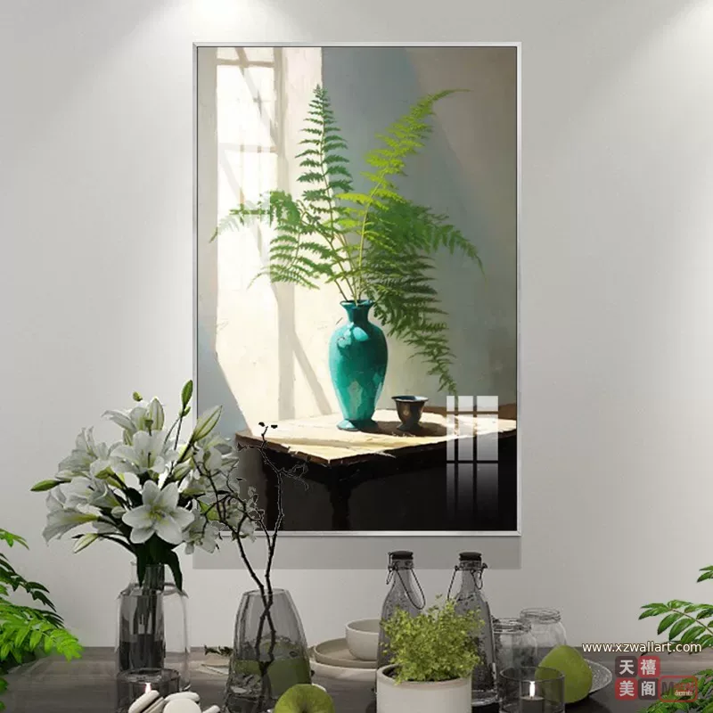 抽象 单幅 装饰画 现代简约 玄关背景墙挂画 晶瓷画