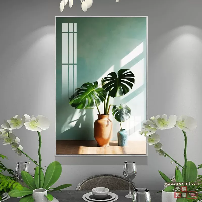 抽象 单幅 装饰画 现代简约 玄关背景墙挂画 晶瓷画