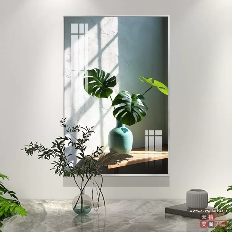 抽象 单幅 装饰画 现代简约 玄关背景墙挂画 晶瓷画