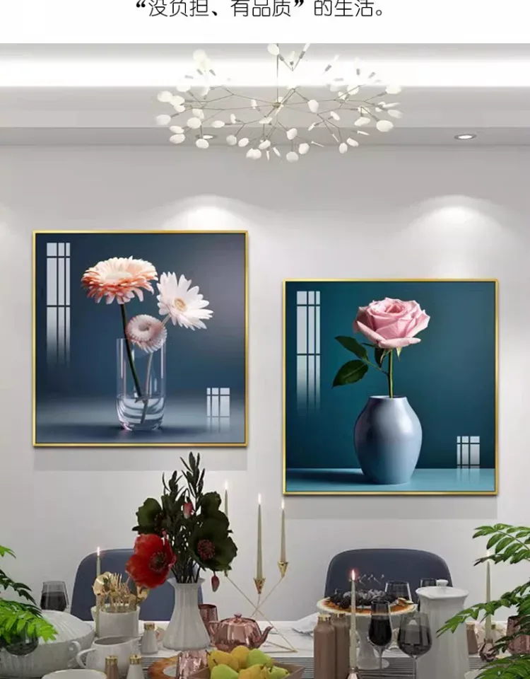 抽象 单幅 装饰画 现代简约 餐厅背景墙挂画 晶瓷画