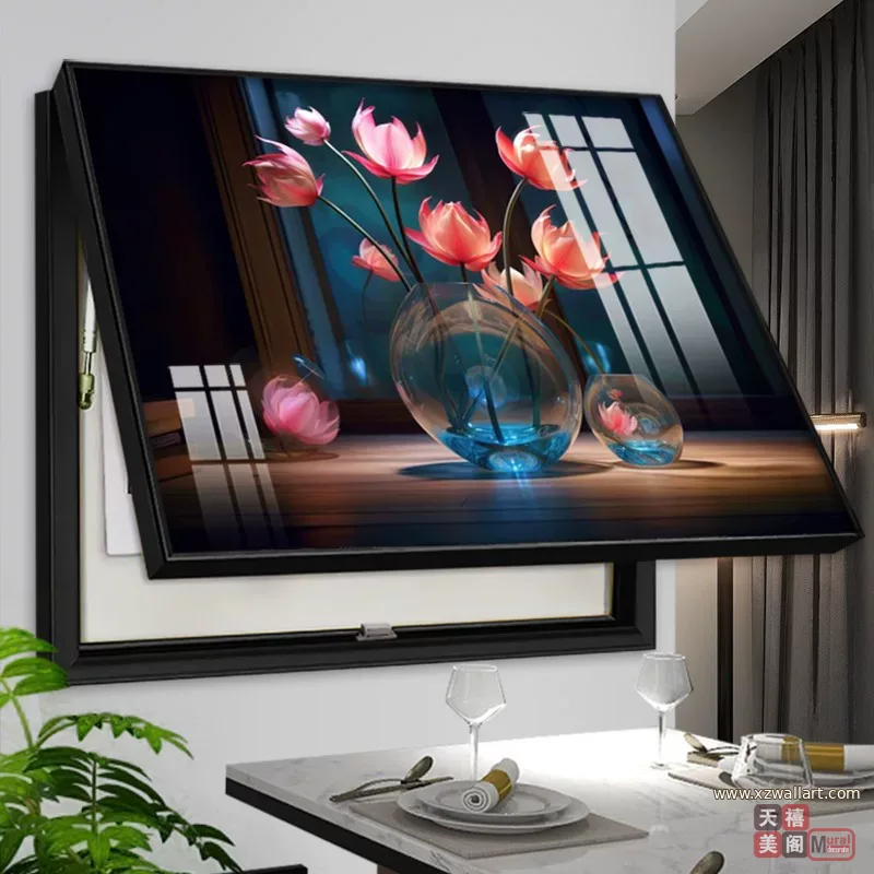 抽象 单幅 装饰画 轻奢风 客厅背景墙挂画 晶瓷画