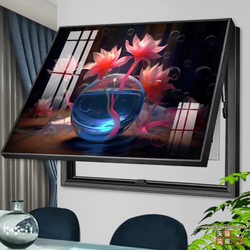 抽象 单幅 装饰画 轻奢风 客厅背景墙挂画 晶瓷画