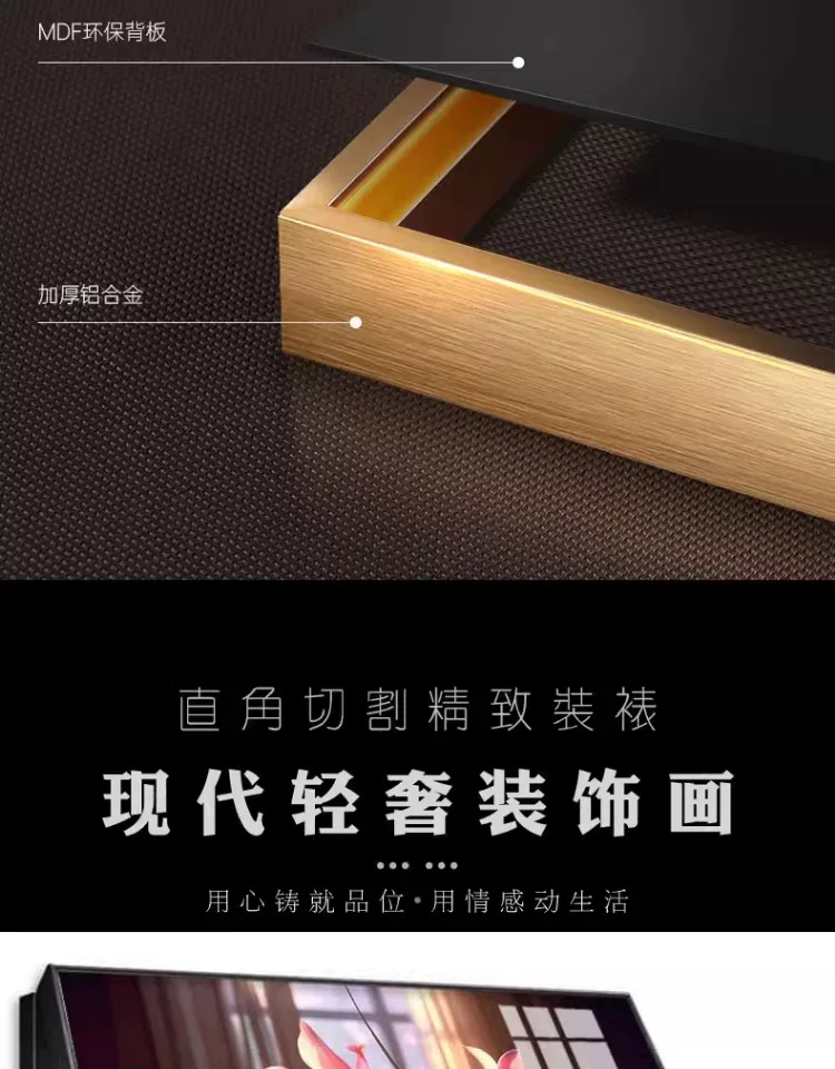 抽象 单幅 装饰画 轻奢风 客厅背景墙挂画 晶瓷画