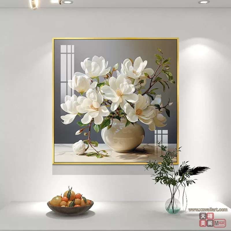 抽象 单幅 装饰画 轻奢风 餐厅背景墙挂画 晶瓷画