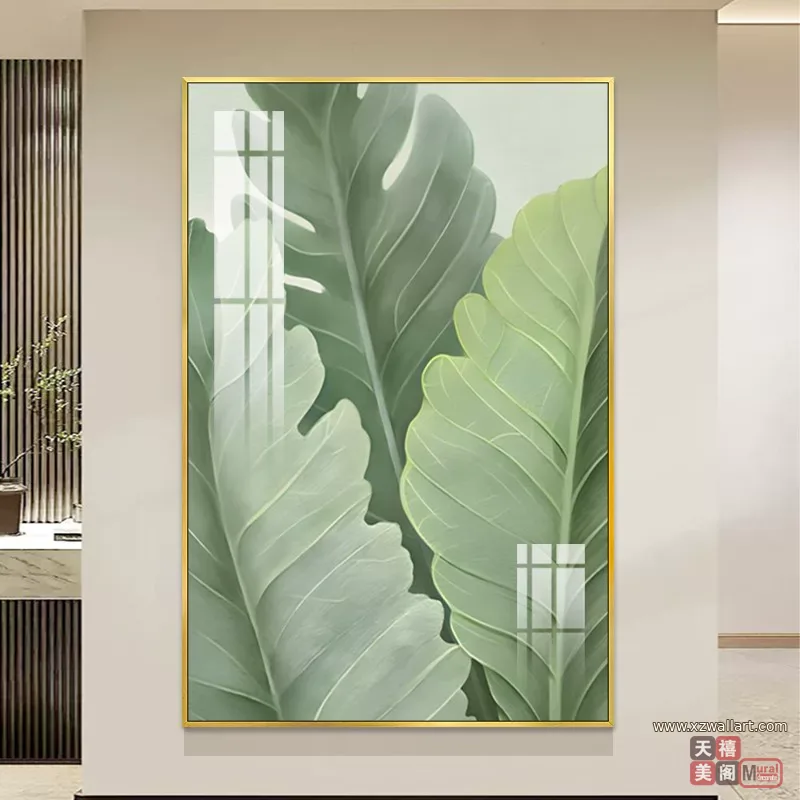 抽象 单幅 装饰画 奶油风 玄关背景墙挂画 晶瓷画