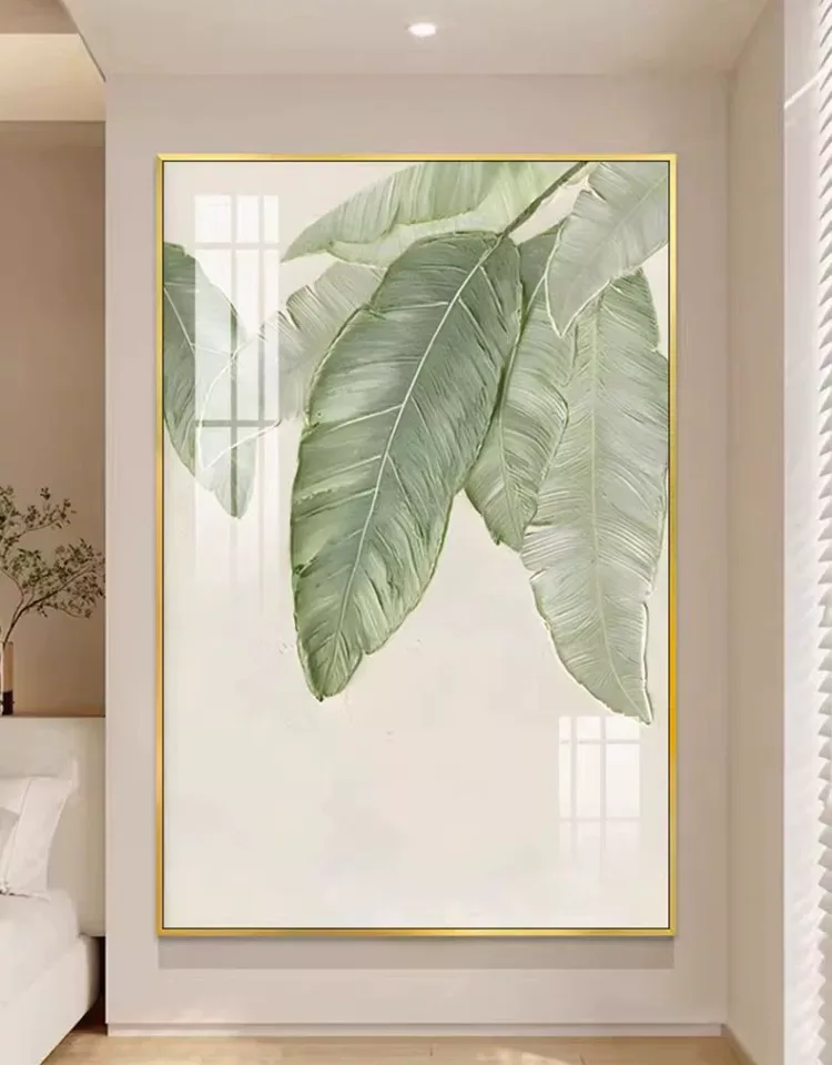 抽象 单幅 装饰画 奶油风 玄关背景墙挂画 晶瓷画