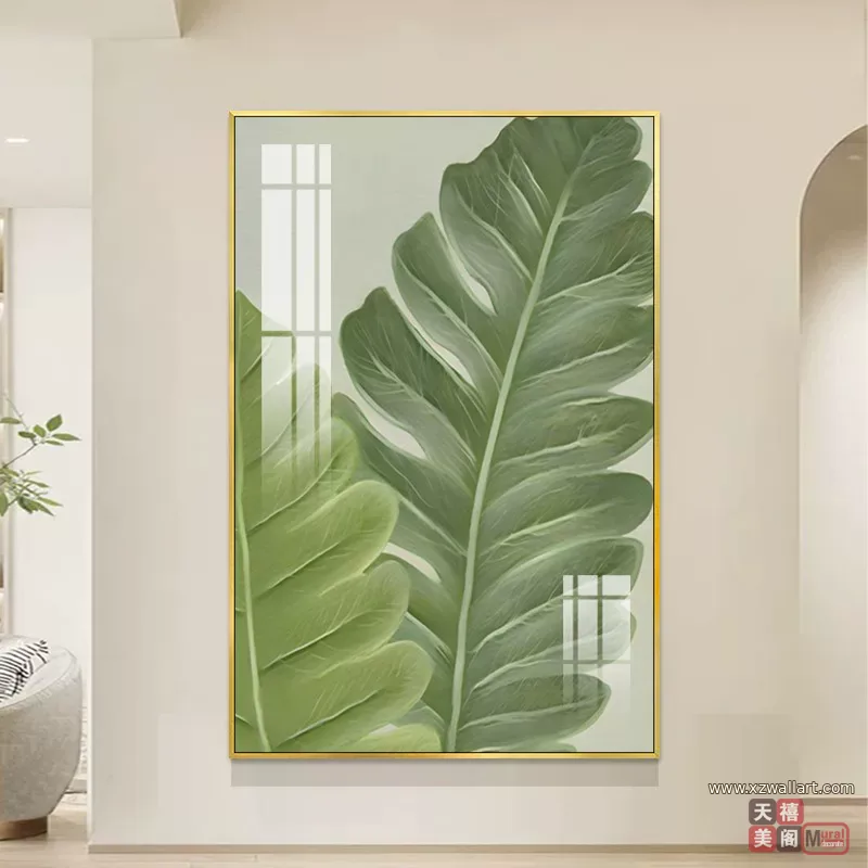抽象 单幅 装饰画 奶油风 玄关背景墙挂画 晶瓷画