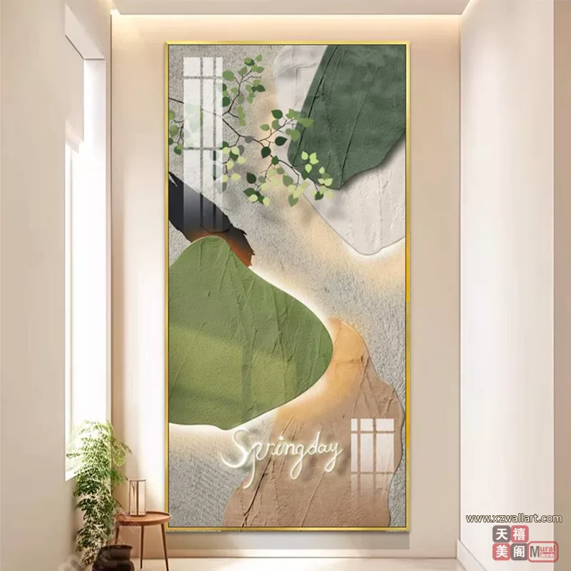 抽象 单幅 装饰画 奶油风 玄关背景墙挂画 晶瓷画