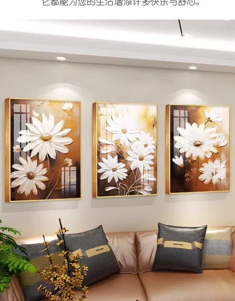 抽象 三联 装饰画 现代简约 客厅背景墙挂画 晶瓷画
