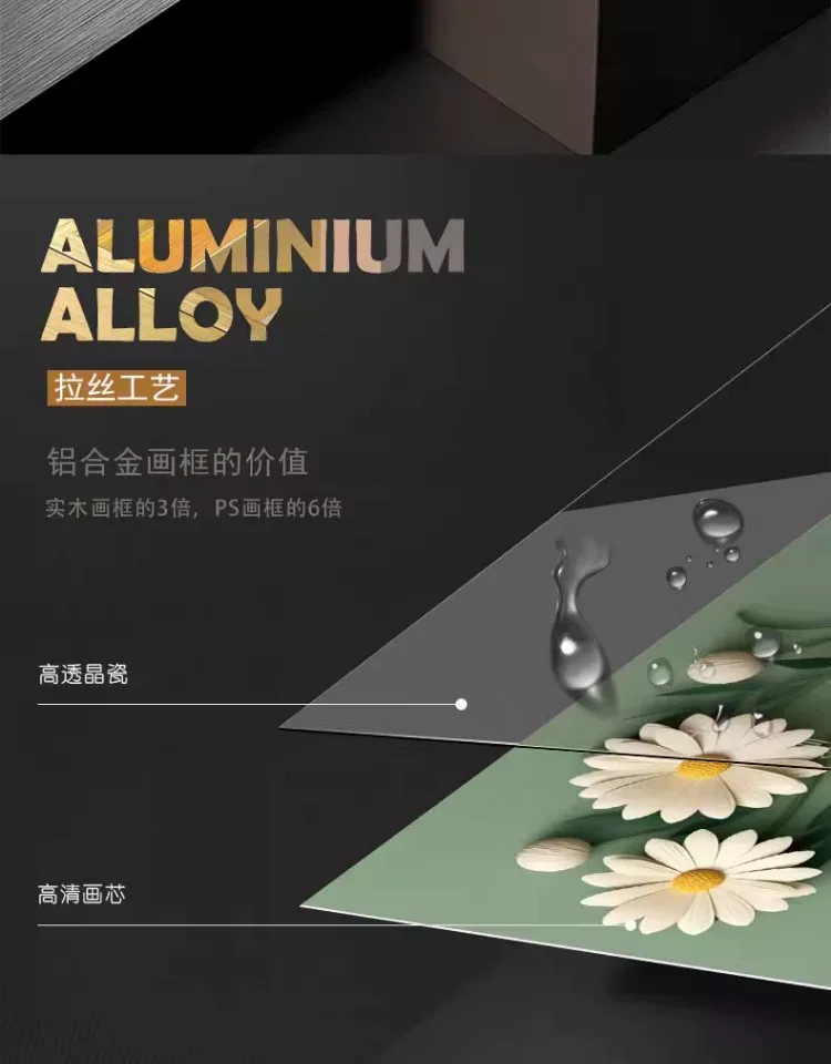 抽象 三联 装饰画 北欧风 客厅背景墙挂画 晶瓷画