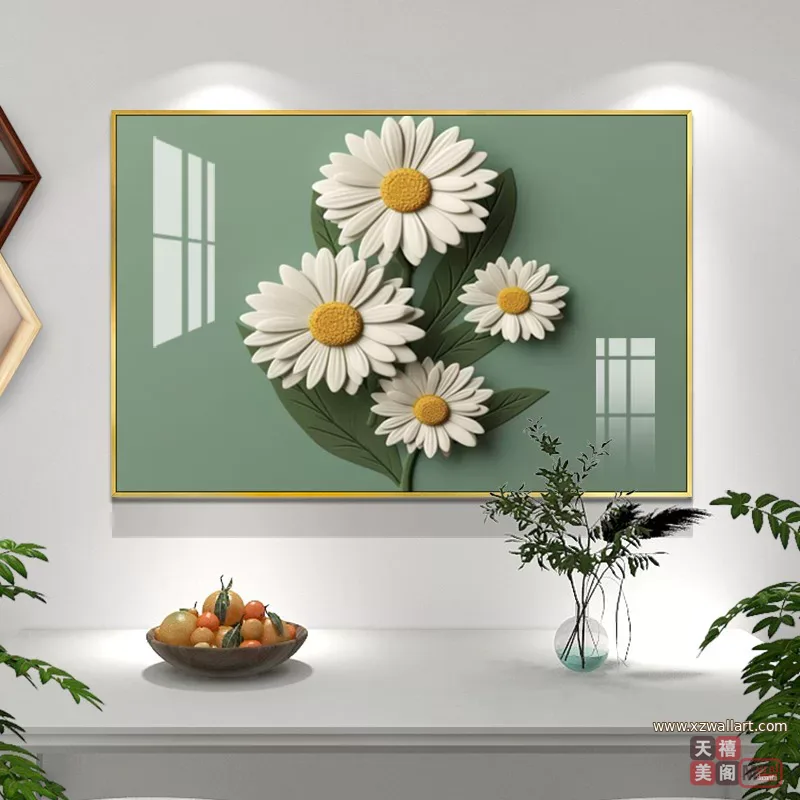 抽象 单幅 装饰画 北欧风 餐厅背景墙挂画 晶瓷画