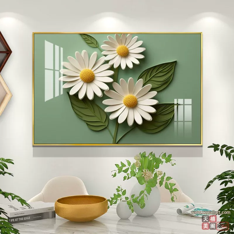 抽象 单幅 装饰画 北欧风 餐厅背景墙挂画 晶瓷画