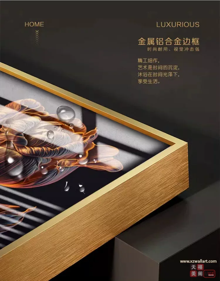 抽象 单幅 装饰画 美式 玄关背景墙挂画 晶瓷画