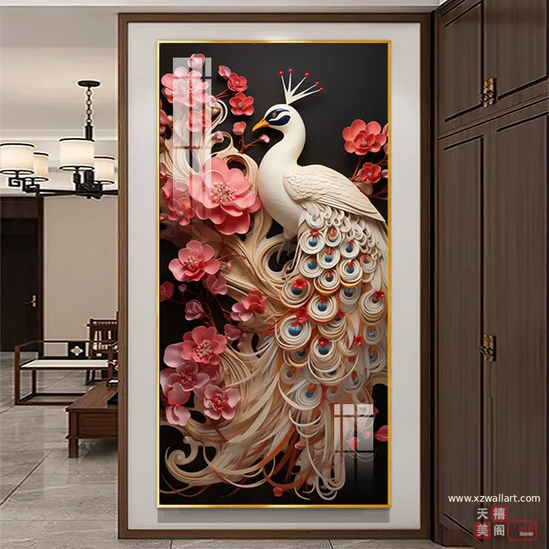 抽象 单幅 装饰画 欧式 玄关背景墙挂画 晶瓷画