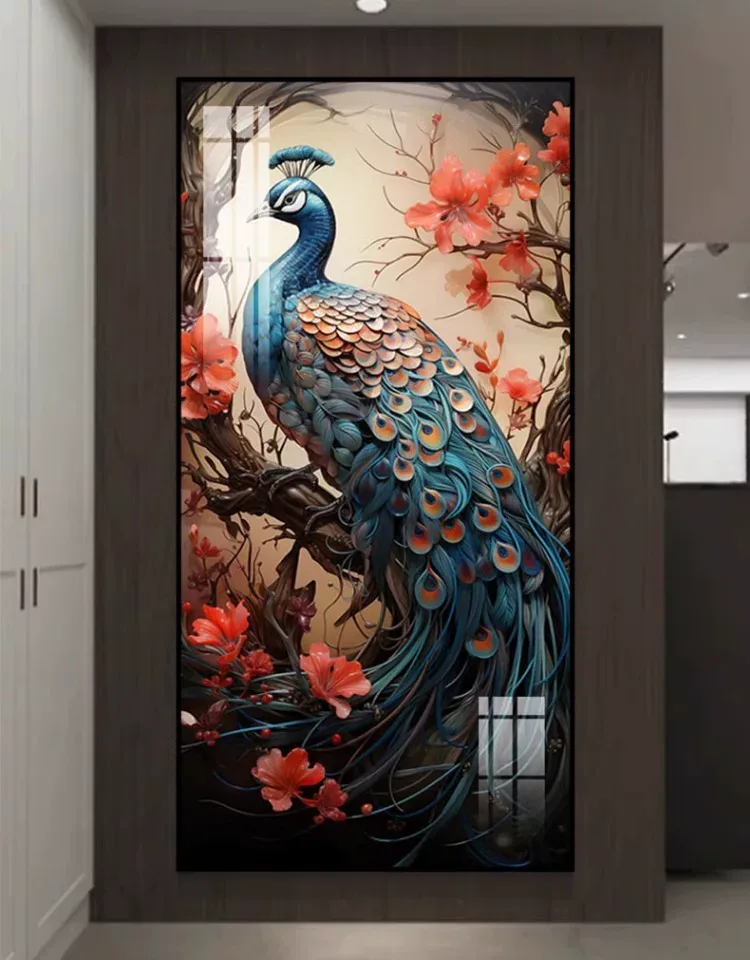 抽象 单幅 装饰画 欧式 玄关背景墙挂画 晶瓷画
