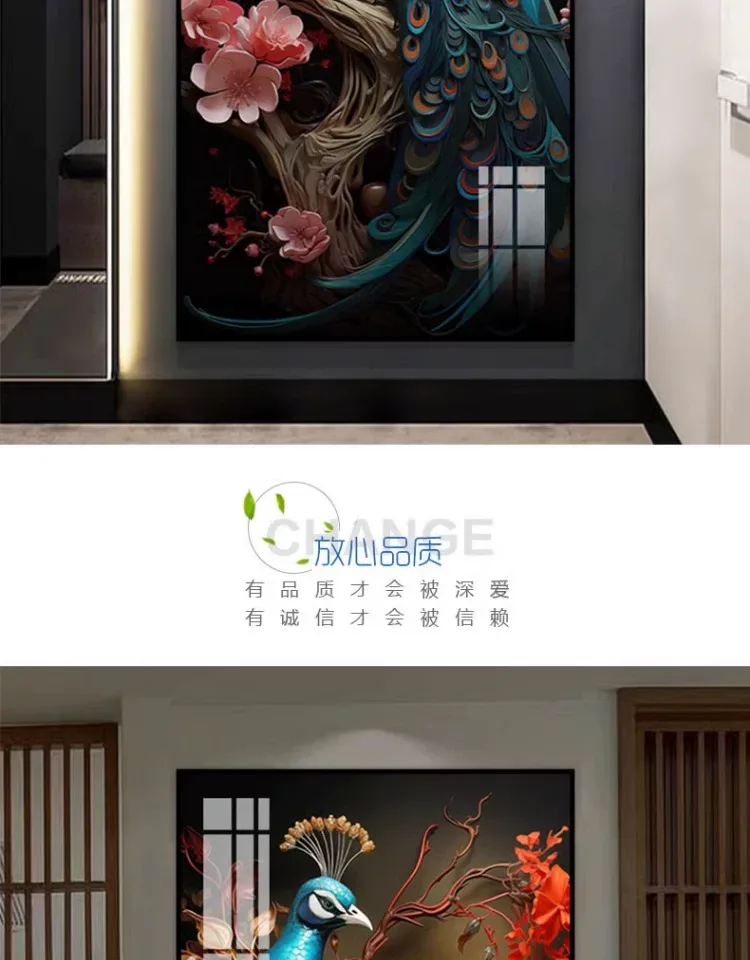 抽象 单幅 装饰画 欧式 玄关背景墙挂画 晶瓷画
