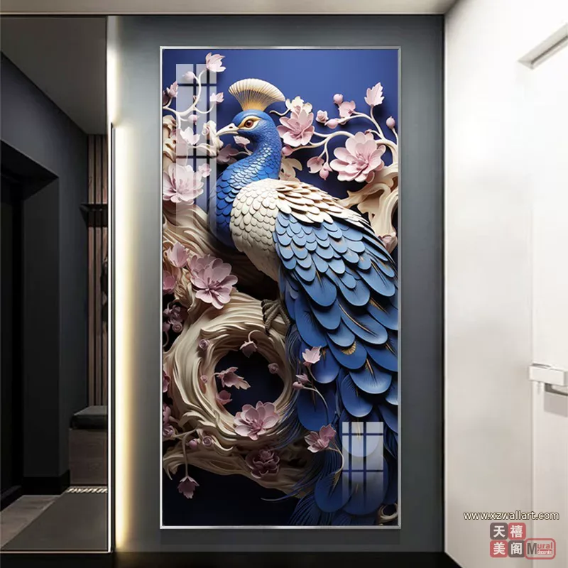 抽象 单幅 装饰画 欧式 玄关背景墙挂画 晶瓷画