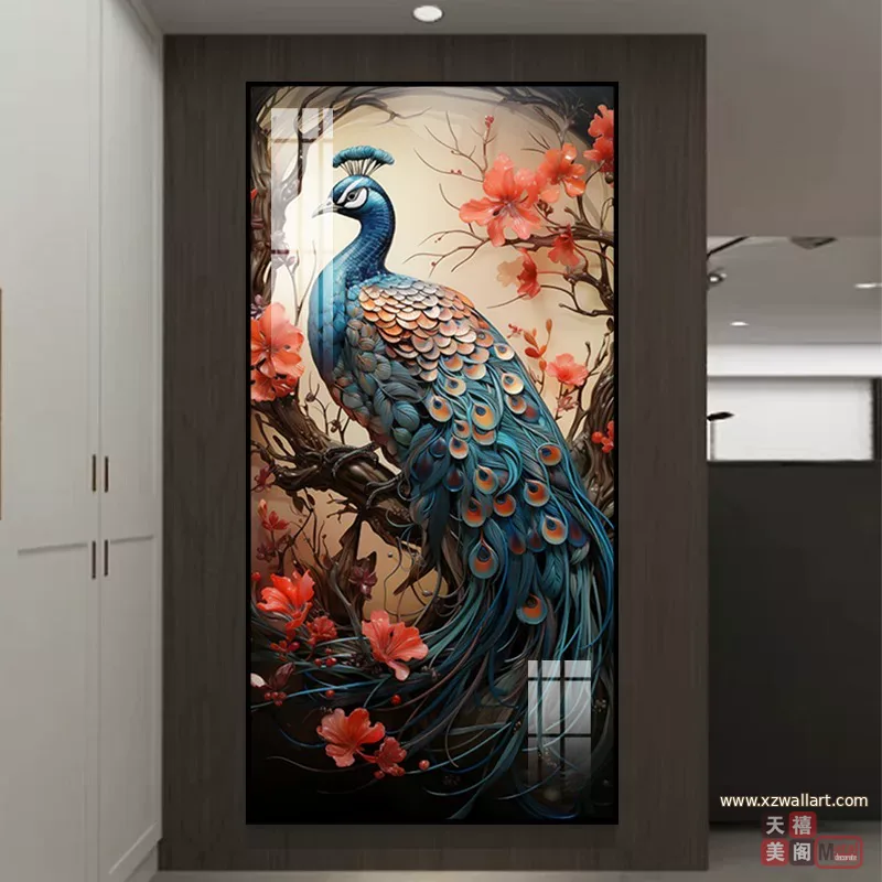 抽象 单幅 装饰画 欧式 玄关背景墙挂画 晶瓷画