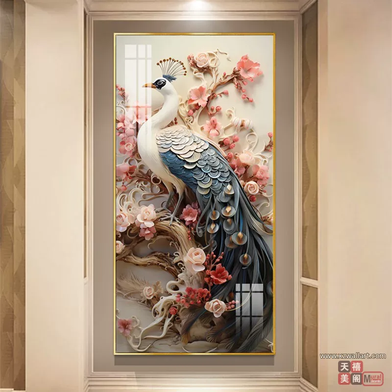 抽象 单幅 装饰画 欧式 玄关背景墙挂画 晶瓷画