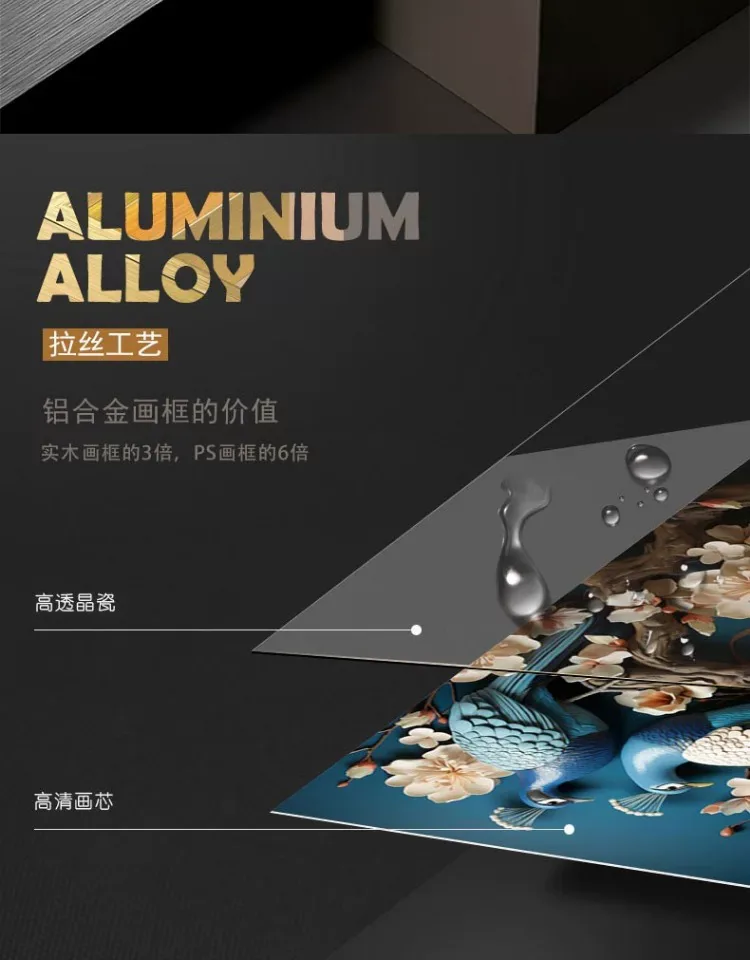 孔雀 单幅 装饰画 欧式 玄关背景墙挂画 晶瓷画