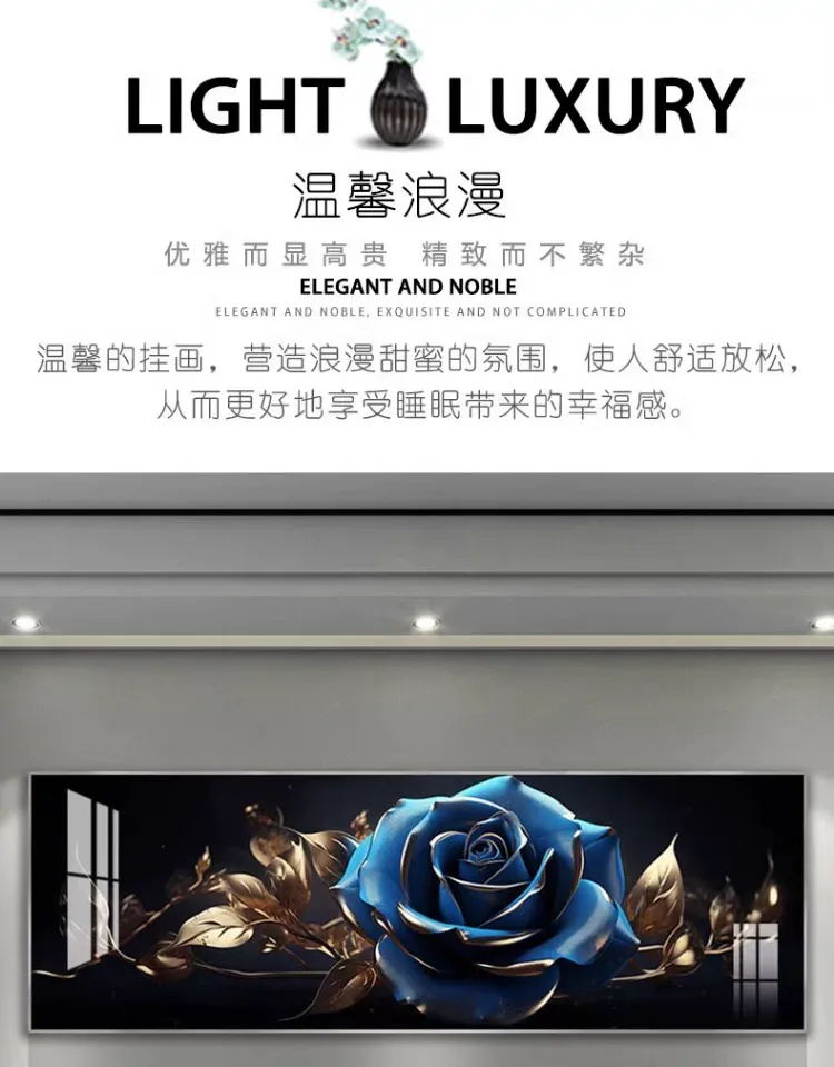 抽象 单幅 装饰画 轻奢风 卧室背景墙挂画 晶瓷画