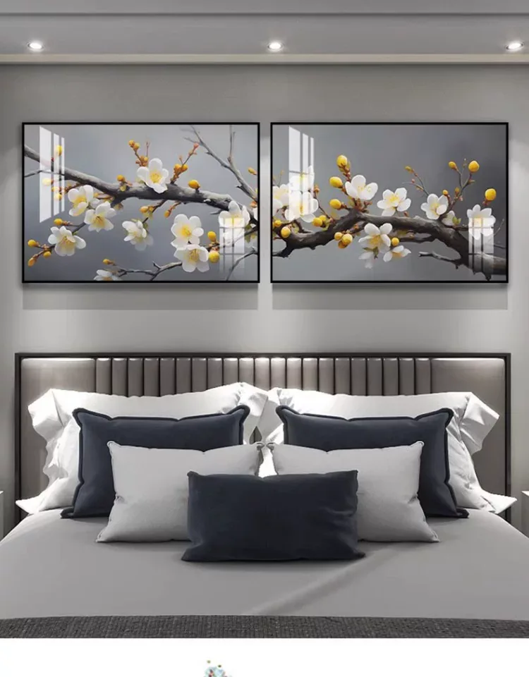 抽象 单幅 装饰画 现代简约 卧室背景墙挂画 晶瓷画