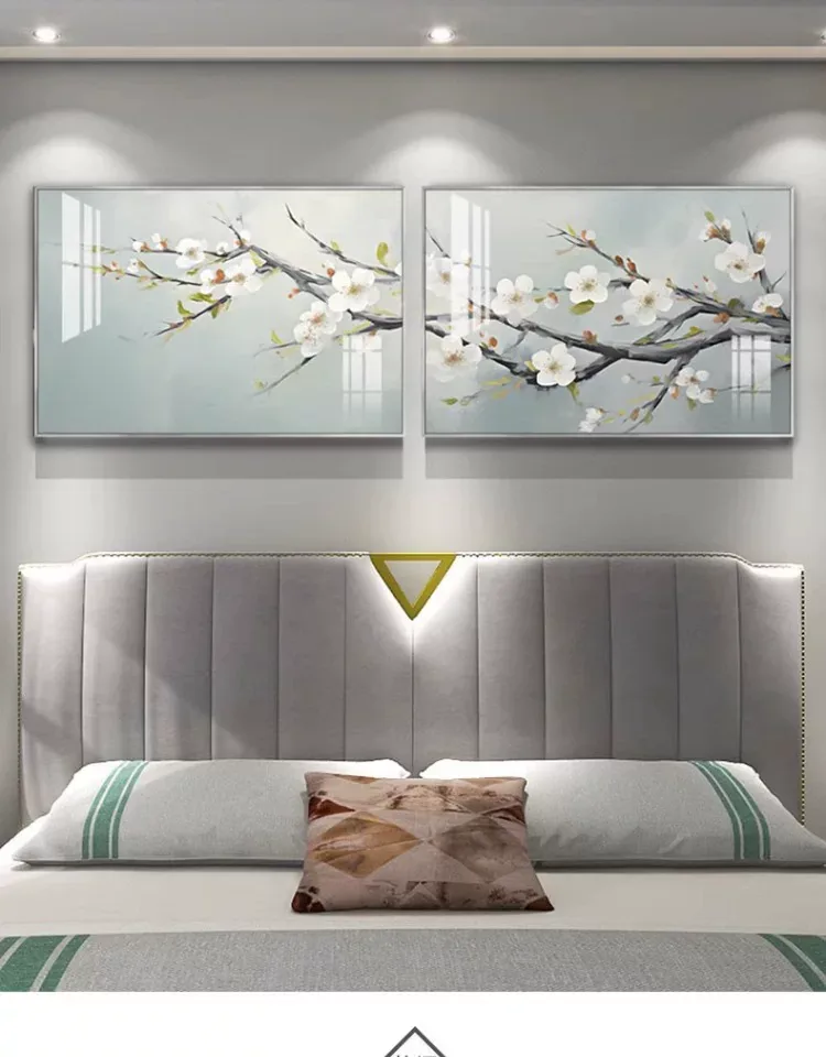 抽象 单幅 装饰画 现代简约 卧室背景墙挂画 晶瓷画