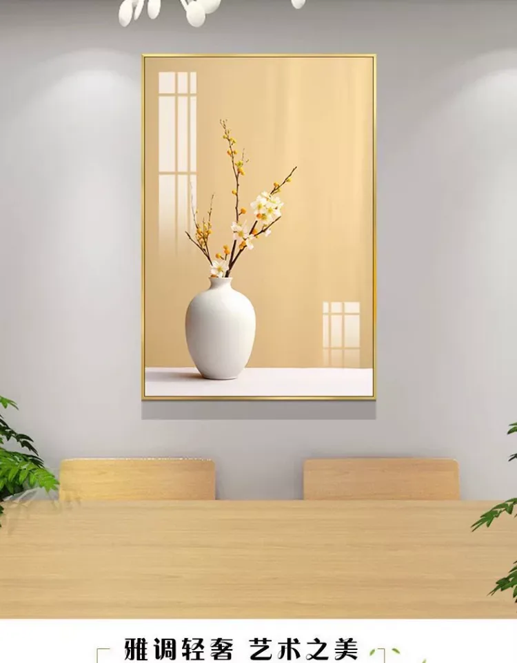 抽象 单幅 装饰画 轻奢风 餐厅背景墙挂画 晶瓷画