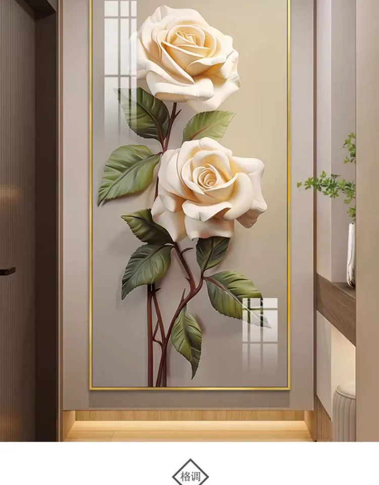 抽象 单幅 装饰画 奶油风 玄关背景墙挂画 晶瓷画