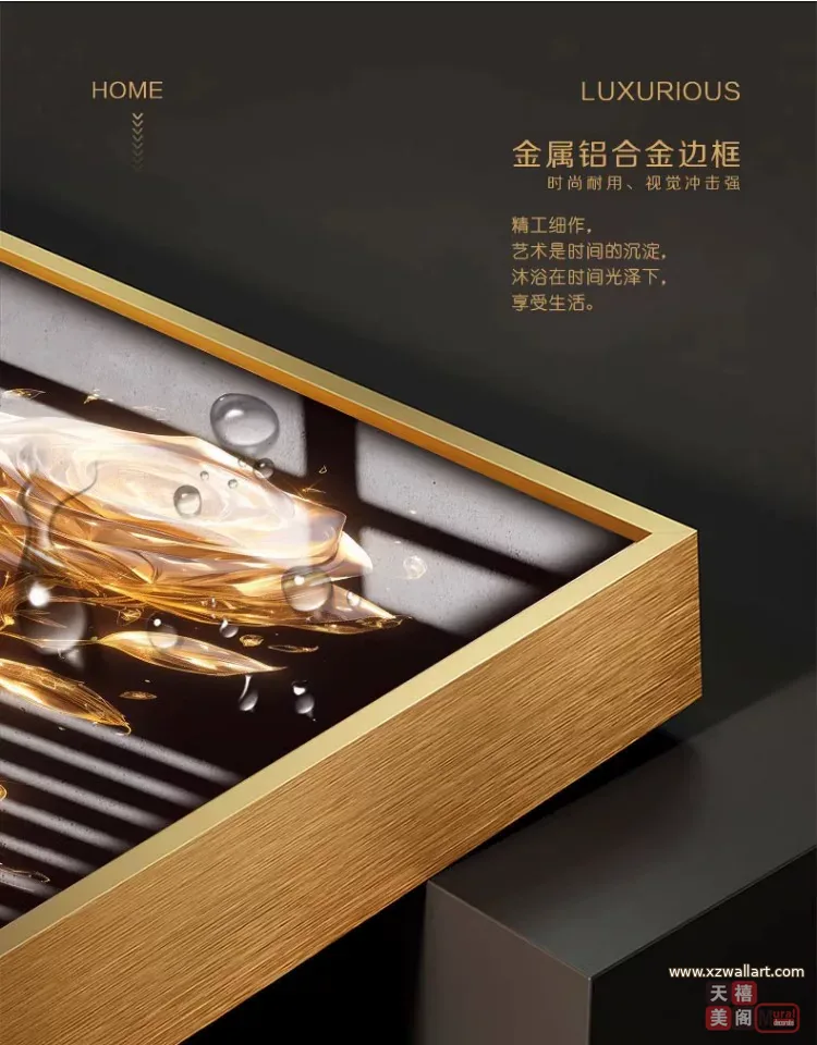抽象 单幅 装饰画 轻奢风 玄关背景墙挂画 晶瓷画