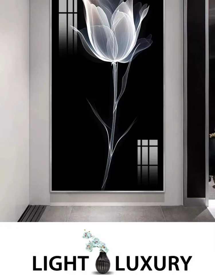 抽象 单幅 装饰画 轻奢风 玄关背景墙挂画 晶瓷画