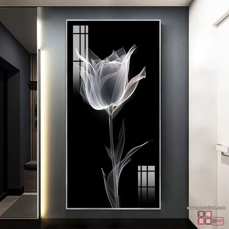 抽象 单幅 装饰画 轻奢风 玄关背景墙挂画 晶瓷画
