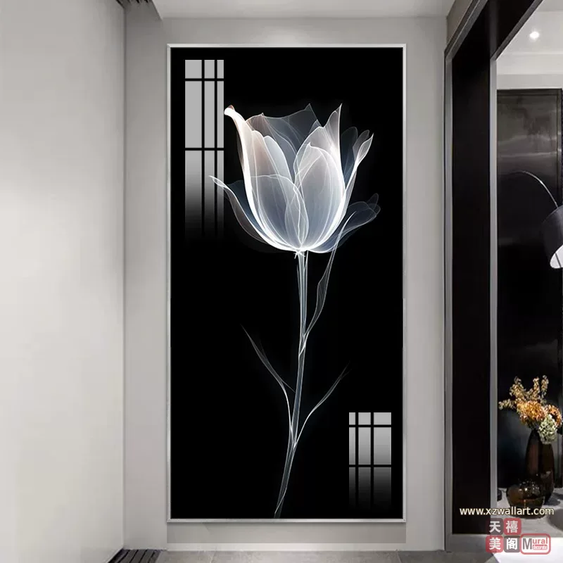 抽象 单幅 装饰画 轻奢风 玄关背景墙挂画 晶瓷画