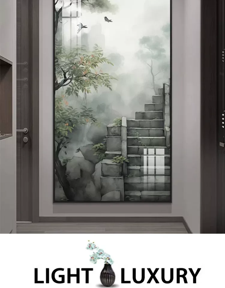 抽象 单幅 装饰画 现代简约 玄关背景墙挂画 晶瓷画