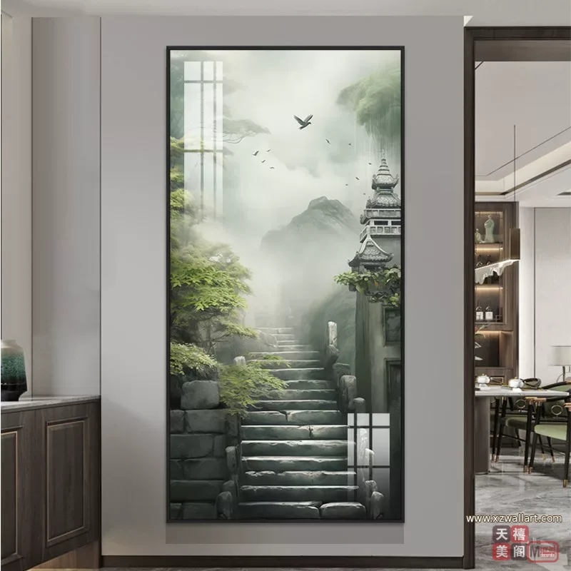 抽象 单幅 装饰画 现代简约 玄关背景墙挂画 晶瓷画