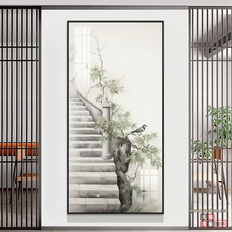 抽象 单幅 装饰画 现代简约 玄关背景墙挂画 晶瓷画