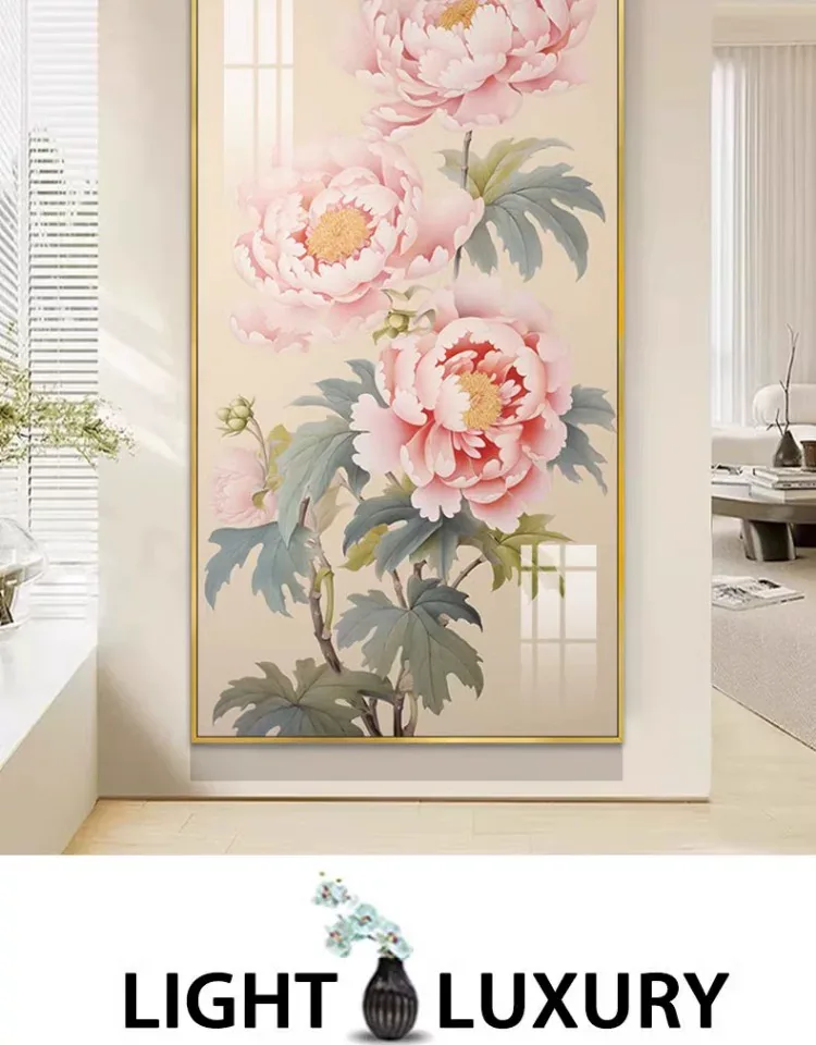 花 单幅 装饰画 现代简约 玄关背景墙挂画 晶瓷画