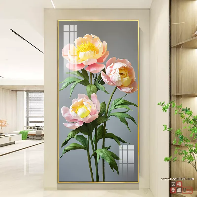 花 单幅 装饰画 现代简约 玄关背景墙挂画 晶瓷画