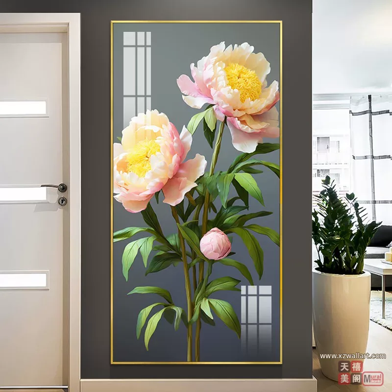 花 单幅 装饰画 现代简约 玄关背景墙挂画 晶瓷画