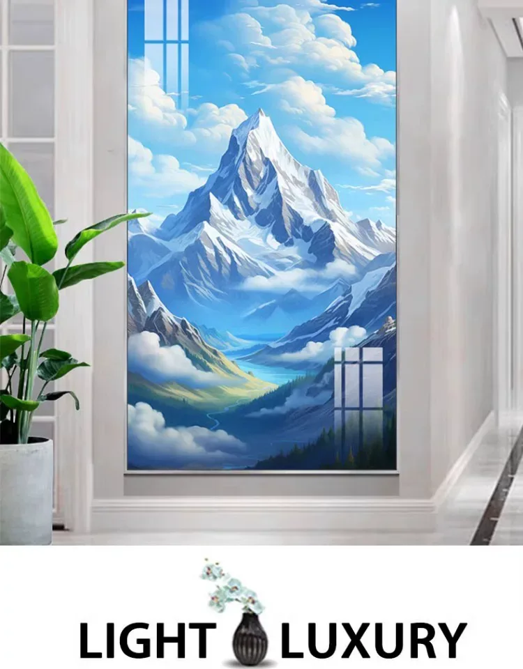 抽象 单幅 装饰画 轻奢风 玄关背景墙挂画 晶瓷画