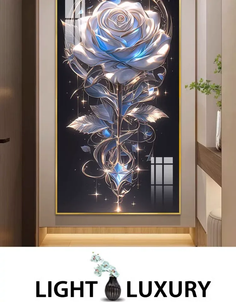 抽象 单幅 装饰画 轻奢风 玄关背景墙挂画 晶瓷画