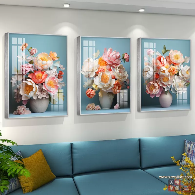 抽象 单幅 装饰画 北欧风 客厅背景墙挂画 晶瓷画